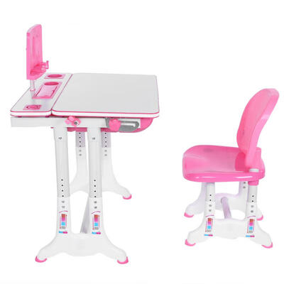 

Greensen Pink Simple Studying Table Chair Painting Learning Desk&Chair Set