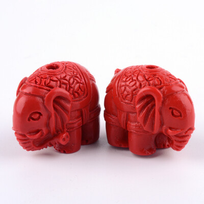 

Cinnabar Beads Elephant FireBrick 18x225x125mm Hole 2mm