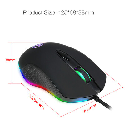 

MOYUKAXIE S500 Gaming Mouse USB Wired Mechanical Mouse Max 4800DPI Programming 6 Buttons Breathing LED Mouse Gamer for PC Laptop