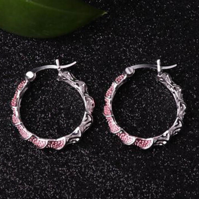 

18 K Gold Platedtopaz Twisted Hoop Earrings Pretty Gift Chic Beautiful Style