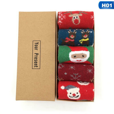 

5 PairsBox Women Wool Thick Winter Socks Warm Soft Solid Casual Sports