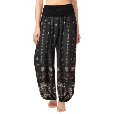 

Womens Plus Size Print Ladies Harem Full Length Pants Trouser Wide Leggings