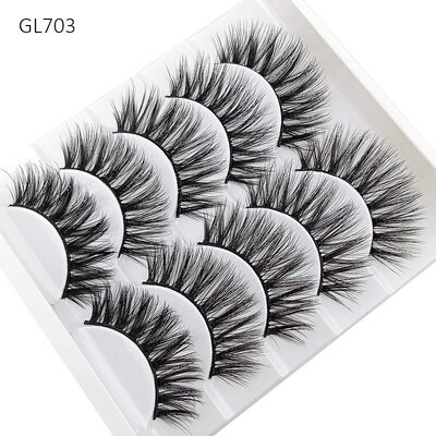 

5 pairs natural false eyelashes fake lashes long makeup 3d mink lashes eyelash extension mink eyelashes for eyes beauty