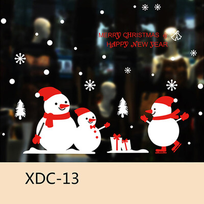 

Christmas Snowman Snowflake Window Sticker Static Home Kids Room Decoration