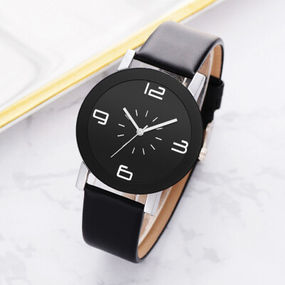 

RM Casual Fashion Monochrome Simple Digital Scale Disc Belt Strap Ladies Watch