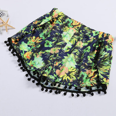 

Tailored Womens Summer Casual Pocket Elastic Waist Ball Print Shorts
