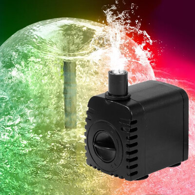 

15W Ultra-quiet USB Water Pump with Power Cord IP68 Waterproof for Aquarium Fish Tank Fountain with 12 LED Light
