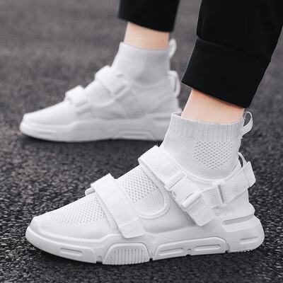 

Mens shoes summer trend Joker high canvas socks shoes autumn leisure Korean fashion shoes