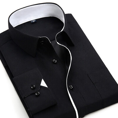 

Luxury Mens Stylish Casual Dress Shirt Slim Fit Long Sleeve Formal T-Shirt Tops