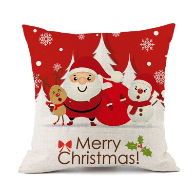 

New Christmas Gifts Flax Throw Pillow Case Cushion Cover Home Office Living Room Sofa Car Decorative 45X45Cm