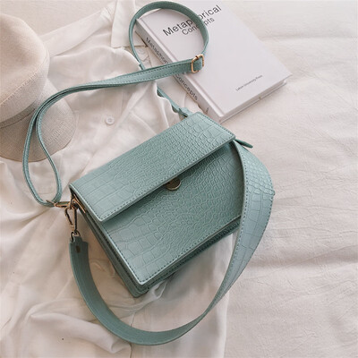 

2019 New Fashion Women Alligator Pattern Small Square Shoulder Bag Female Crossbody Messenger Bag Famous Brand Designer Handbag