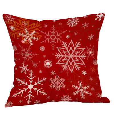 

Siaonvr Cotton Linen Christmas Hidden Zipper Closure Pillow Case Throw Cushion Cover Hom