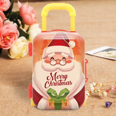 

2019 Christmas Gift Bags Candy Chocolate Cookie Bag Kids Suitcase Storage Trolley Case For Children Luggage Merry Christmas 2020