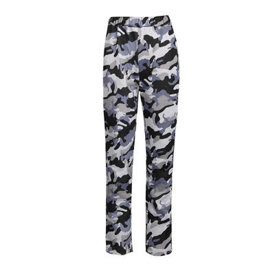 

Women Camouflage Printed Pants Elastic Waist Thickened Loose Straight Pants