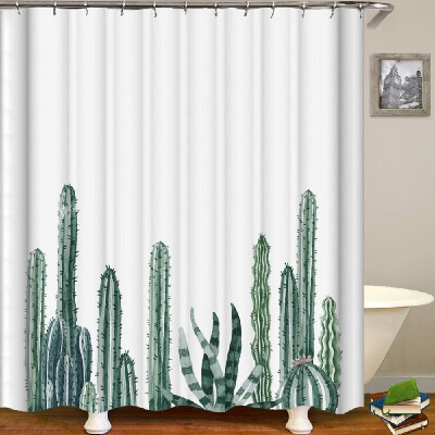 

Shower Curtain Flowers Trees Print Blackout Curtains Waterproof Mildew-proof Bathroom Curtain 71"x71"