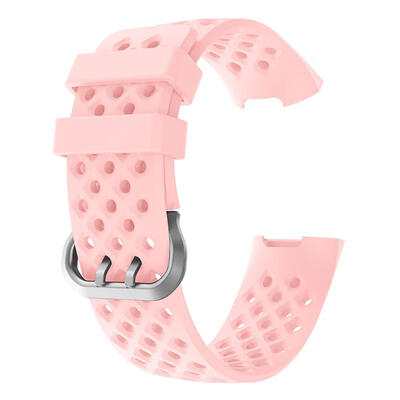 

Silicone Porous Adjustable Watch Band Bracelet Strap for Fitbit Charge 3