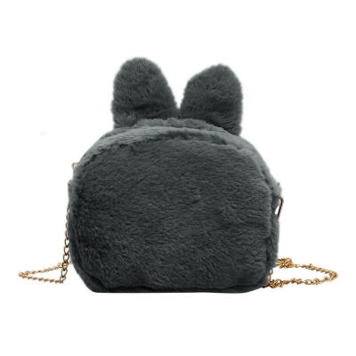 

Plush Rabbit Ear Women Crossbody Bag Chain Messenger Handbag Shoulder Bags