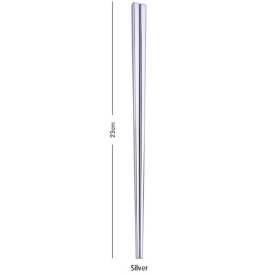 

Gobestart 1Pair Stainless Steel Tableware Colorful Length 23cm Chopsticks