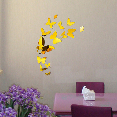 

〖Follure〗Mirror Wall Sticker Butterfly Decor DIY Art Mural Home Decor Acrylic Decals