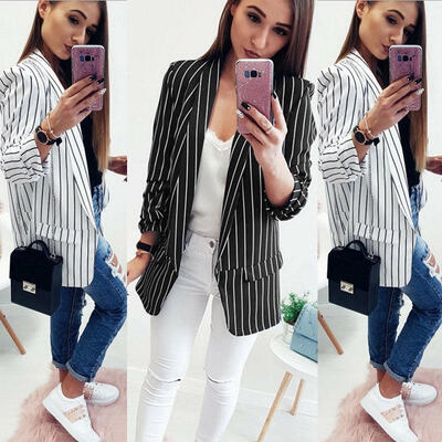 

2018 Women Slim OL Suit Casual Blazer Jacket Coat Tops Outwear Long Sleeve Plus Sized