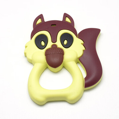 

Food Grade Environmental Silicone Big Pendants Chewing Pendants For Teethers DIY Nursing Necklaces Making Squirrel ChampagneYe