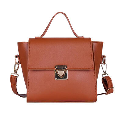 

Vintage Solid Color Shoulder Messenger Handbags Women Leather Crossbody Bag