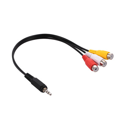 

35mm Jack to 3 RCA Audio Video Cable Male to 3 RCA Female Plugs High Quality AV Adapter Cable