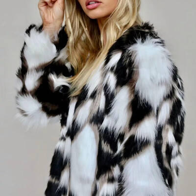 

Toponeto Women Winter Warm Thick Coat Overout Jacket Faux Fur Parka Outwear Cardigan