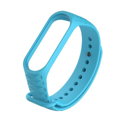 

Replacement Wrist Strap for Xiao-Mi Band 34 Universal TPU Rhombic Wrist Straps Purple