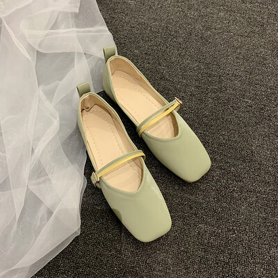 

Bean shoes women summer autumn Joker shallow shoes women tide Mary Jane flat square shoes