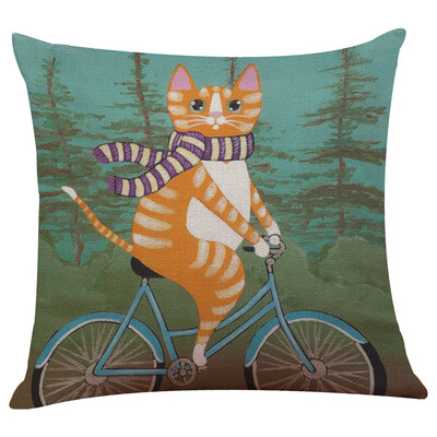 

〖Follure〗Cute Cat Sofa Bed Home Decoration Festival Pillow Case Cushion Cover