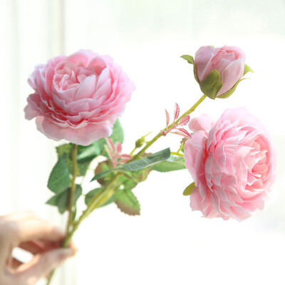 

Siaonvr Artificial Fake Western Rose Flower Peony Bridal Bouquet Wedding Home Decor MR