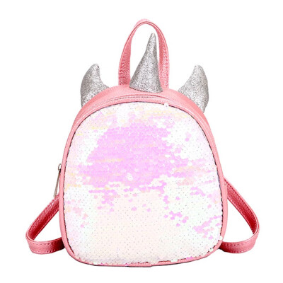 

Cute Glitter Unicorn Backpack Mini Laser School Bags Cartoon Schoolbag Travel Backpack