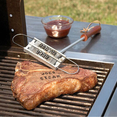 

Personality Barbecue Meat Brand Iron With Interchangeable Letters Barbecue Tool 55 Letters