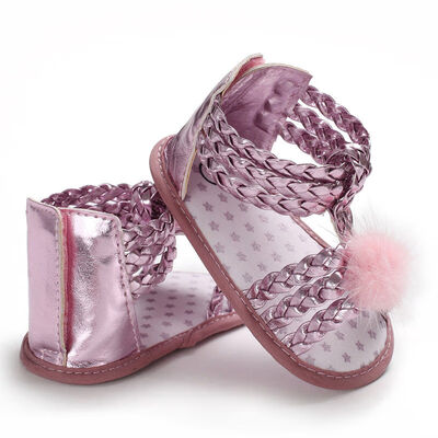 

Summer Newborn Baby Girl Toddler Soft Crib Shoes Sandals Anti-slip Prewalker