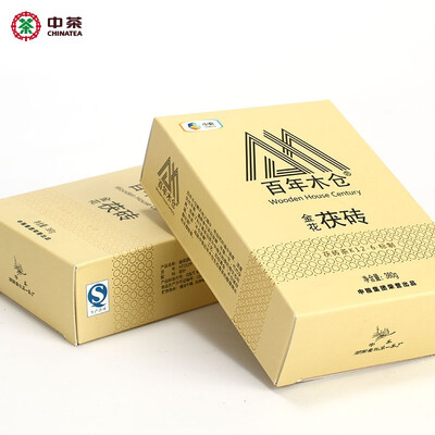 

Hundred Years of Chinese Tea Mucang 380g Golden Flower&Poria Bricks of Anhua Black Tea Hunan Province