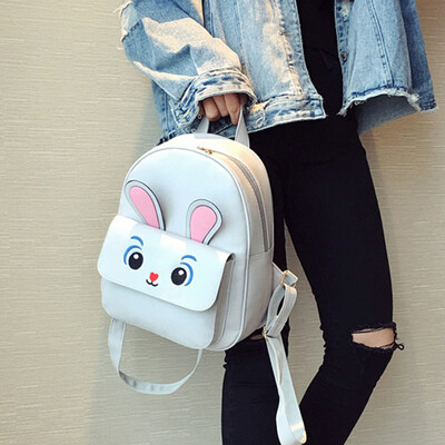 

Tailored 4Pcs Womens Cute Rabbit Printing BackpackCrossbody BagsHandbagCard Holder BG