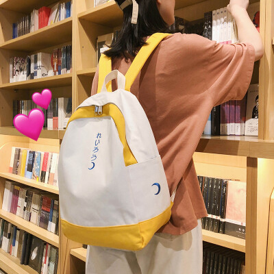 

Junior high school students Hyun-a Kim wind ins backpack female Korean high school minimalist Mori backpack female college student