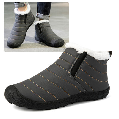 

Warm Snow Boots Women Men Winter Slip On Snow Boots Warm Ankle Boots with Warm Inner Lining