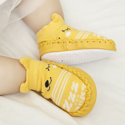 

0-18 Month Baby Toddler Cartoon Cotton Non-Slip Floor Sock Leather Sock Prevent Cold Floor Warm Baby Feet Children Sock