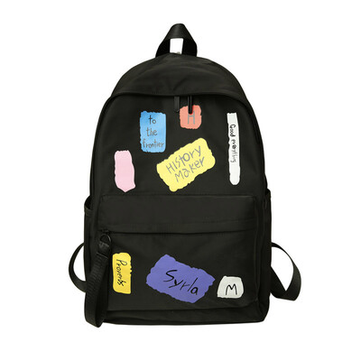 

Korean wave backpack female cartoon travel leisure backpack high school students ins bag