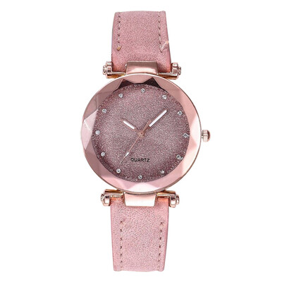 

RM Ladies fashion Korean Rhinestone Rose Gold Quartz Watch Female Belt Watch