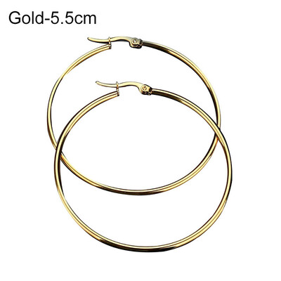 

Unique Women Big Circle Hoop Earrings Stainless Steel Party Club Pub Jewelry