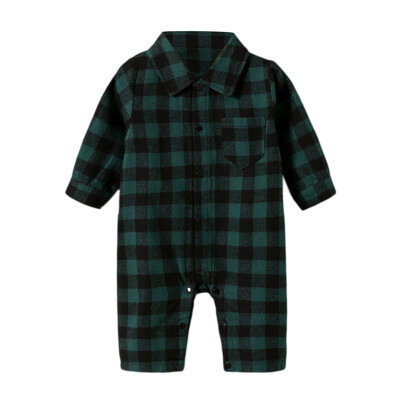 

Baby Boy Romper Autumn Casual Infant Plaid Print Long Sleeve Children Jumpsuit Outfits for Boys