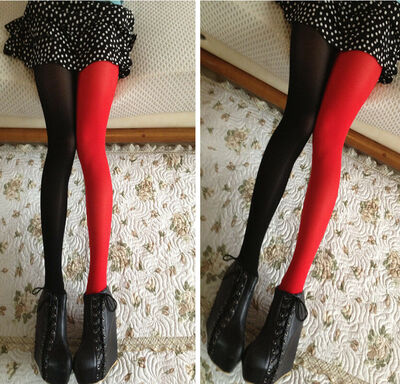 

Women Patchwork Footed Tights Stretchy Pantyhose Stockings Elastic Sock