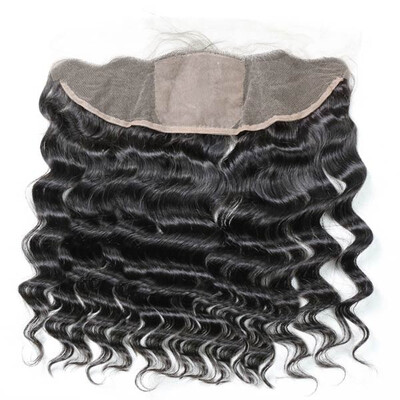 

Silk Base Frontal 134 Loose Wave Human medium brown