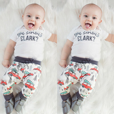 

Newborn Infant Baby Girl Boy Letter Romper TopsPants 2Pcs Outfits Clothes Set