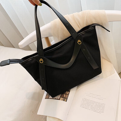 

Summer new bag female 2019 new Korean version of fashion casual large capacity wild shoulder bag canvas tote bag