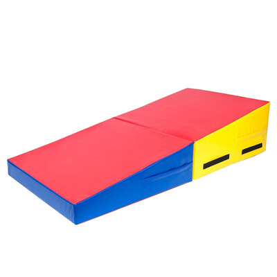 

Ktaxon 60"x 30"x 14"48"x 24"x 14" Gymnastics Cheese Mat Folding Incline Mat Tumbling Wedge Skill Shape for Aerobics Exercise