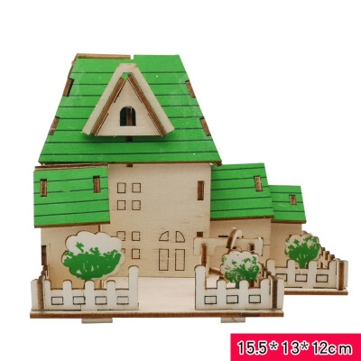 

Gotoamei 3D Wooden Puzzle DIY Building Model Dollhouse Style House Jigsaw Puzzle Kid Toys